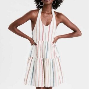 NWT American Eagle Striped Halter Dress size S
